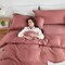 Hearth & Harbor Duvet Cover With Fitted Sheet Soft Double Brushed Bedding Set